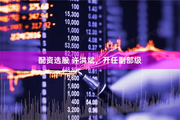 配资选股 许洪斌，升任副部级