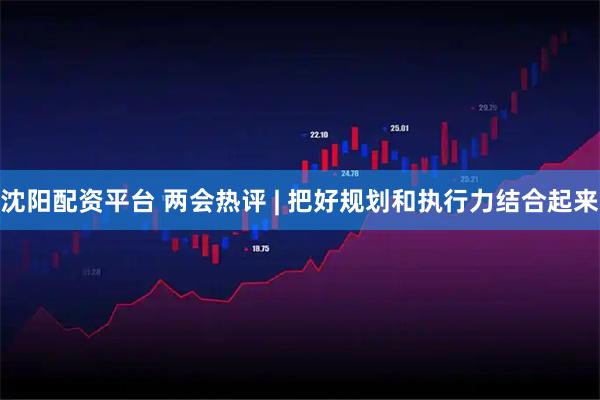 沈阳配资平台 两会热评 | 把好规划和执行力结合起来